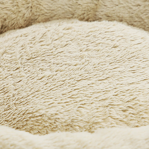 FEANDREA 55cm Dog Sofa Bed Round Shape Fabric Grey