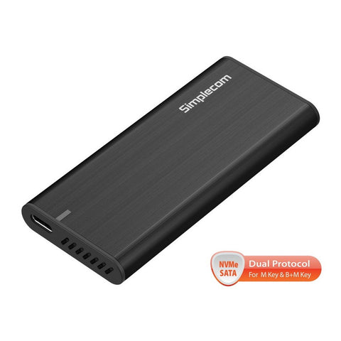 Simplecom SE515 Tool-Free NVMe/SATA Dual Protocol M.2 SSD to USB 3.2 Gen 2 Type C Enclosure