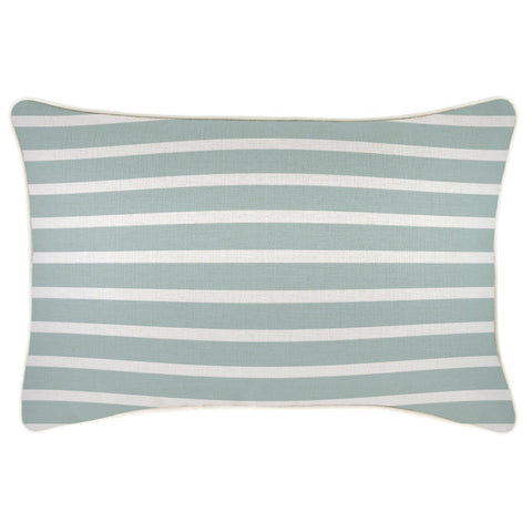 Cushion Cover-With Piping-Hampton Stripe Seafoam-35cm x 50cm