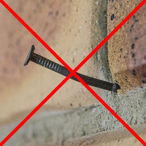 5 Pack 76mm (3") Brick Hooks - Wall Clips Hangers For Pictures Pot Plants