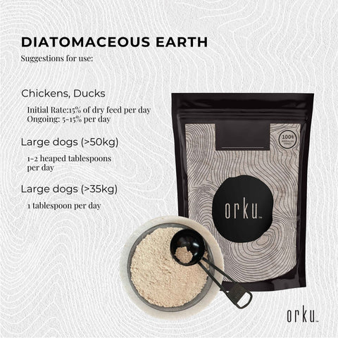 1Kg Organic Fossil Shell Flour - Livestock Garden Pet Grade Diatomaceous Earth