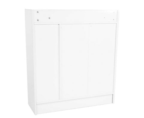 Sarantino New 21 Pairs Shoe Cabinet Rack Storage Organiser Shelf 2 Doors Cupboard White