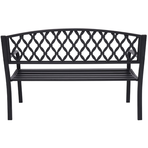 Wallaroo Steel Outdoor Garden Bench - Diamond