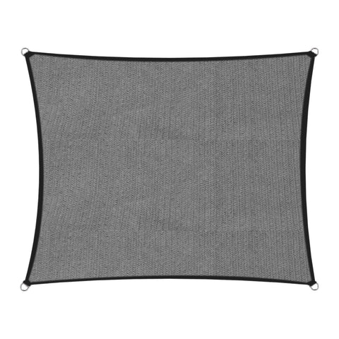Wallaroo Outdoor Sun Shade Sail Canopy Grey Square 6 x 6M
