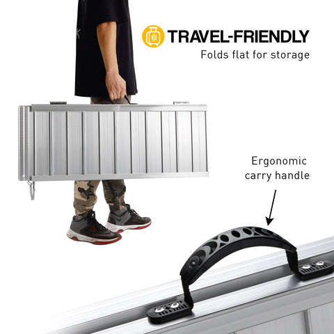 Rigg Aluminium Foldable Wheelchair Ramp With Handle - 3ft