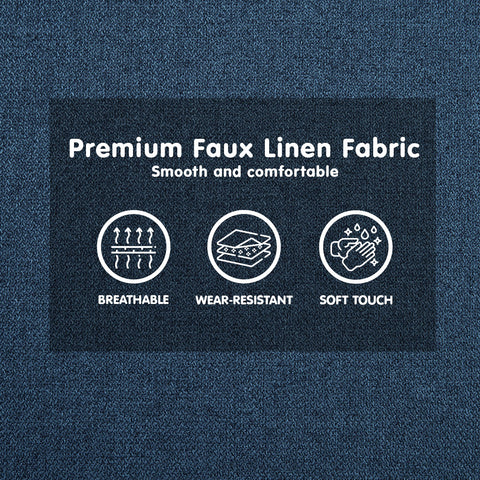 Sarantino 3-Seater Corner Sofa Bed with Chaise Lounge - Blue