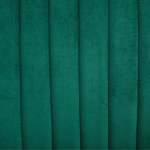 Viva Forever Set of 2 Green Velvet Dining Chairs – Art Deco Design with Gold Metal Legs