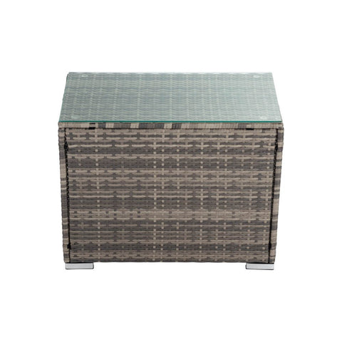 Outdoor Wicker End Table Grey