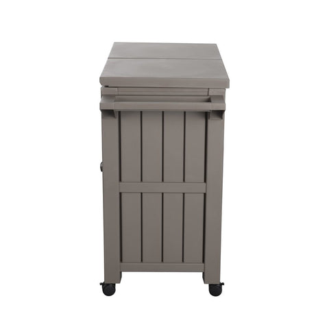 Garden Bar Serving Cart with Cooler (Taupe)