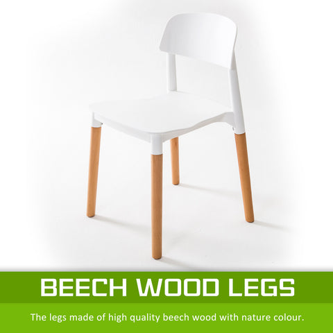 La Bella 2 Set White Retro Belloch Stackable Dining Cafe Chair