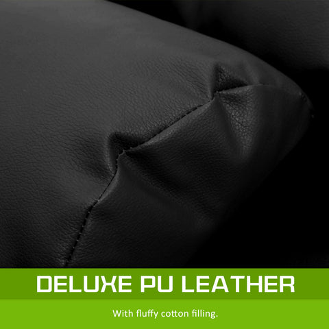 La Bella Double Seat Couch Bed Black Sofa Gemini Leather