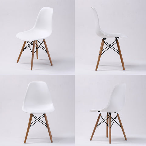 La Bella 4 Set White Retro Dining Cafe Chair DSW PP