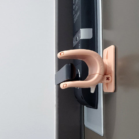 Appason 4X Apricot Pink Door Lever Lock Pet Child Proof Adhesive Handle Lock