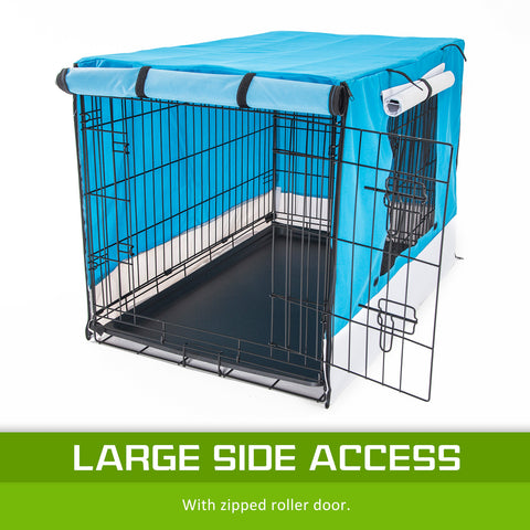 Paw Mate Blue Cage Cover Enclosure for Wire Dog Cage Crate 24in