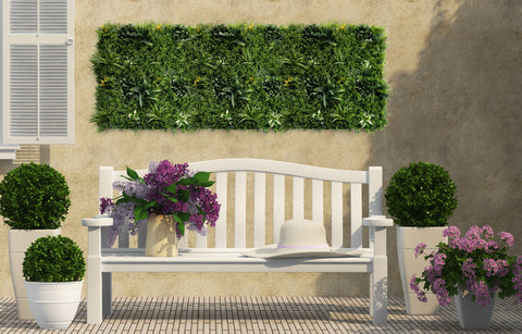 1 SQM Artificial Plant Wall Grass Panels Vertical Garden Foliage Tile Fence 1X1M
