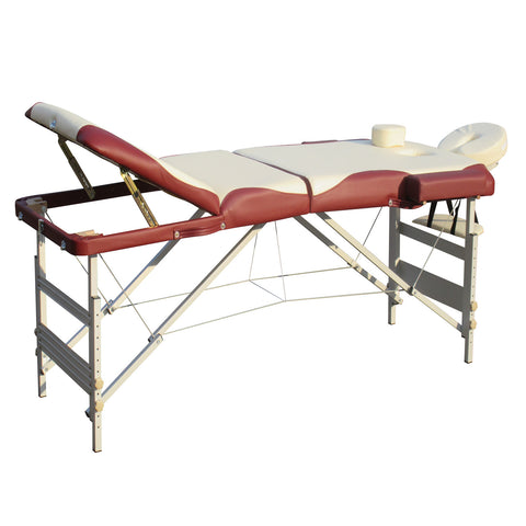 YES4HOMES 3 Fold Portable Aluminium Massage Table Massage Bed Beauty Therapy