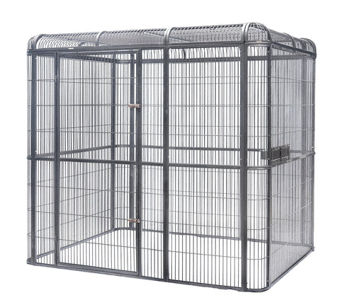YES4PETS XXXXL Walk-in Bird Cat Dog Cage Pet Parrot Aviary  Perch Castor Wheel 219x158x203cm With Green Cover