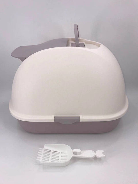 XL Portable Hooded Cat Toilet Litter Box Tray House w Charcoal Filter and Scoop