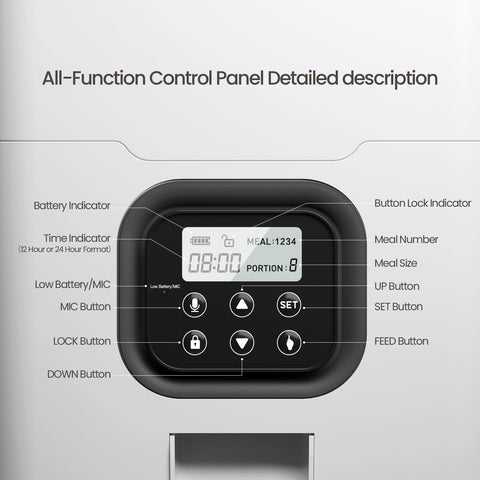 6L Automatic Digital Pet Dog Cat Feeder Food Bowl Dispenser