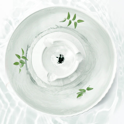 Ceramic Electric Pet Water Fountain Dog Cat Water Feeder Bowl Dispenser