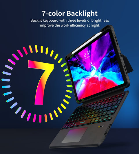 CHOETECH BH-018 Wireless Keyboard with Touchpad and Backlight for iPad Pro 11 " (Black)