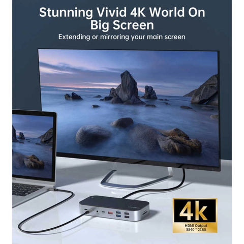 CHOETECH HUB-M52 15-in-1 Laptop USB-C Docking Station