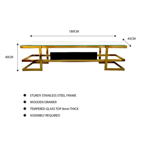 Alexa - Gold TV Unit