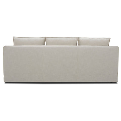 Plushy 3 Seater Sofa Fabric Uplholstered Lounge Couch - Stone