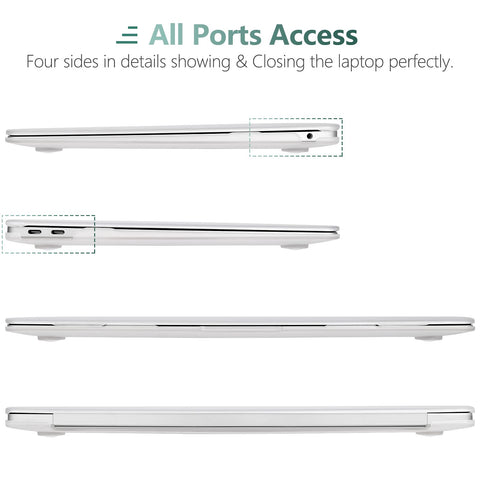 MacBook Air 13 Inch Case 2020 2019 2018, A1932, A2179, A2337 Shell Case Keyboard Cover Clear