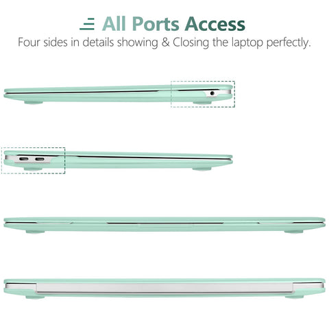 MacBook Air 13 Inch Case 2020 2019 2018, A1932, A2179, A2337 Shell Case Keyboard Cover Green