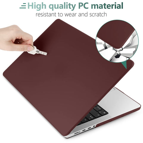 Suitable for  MacBook Pro 16 inch Case 2023 2022 2021 M2 A2780 A2485 M1 Pro/Max Hard Shell Case Keyboard Cover Wine Red
