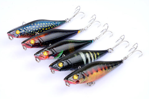 5X 7.5cm Popper Poppers Fishing Lure Lures Surface Tackle Fresh Saltwater