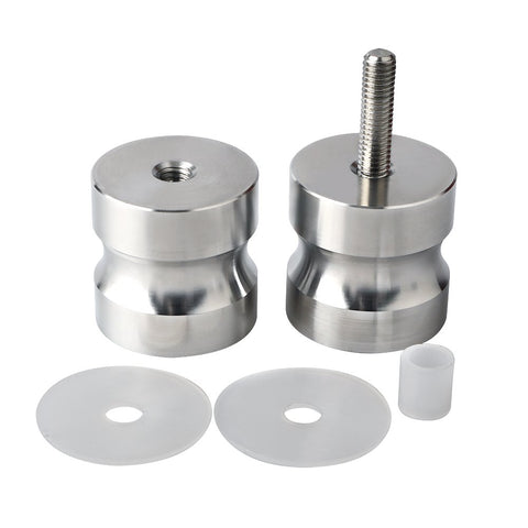 Shower Glass Door Knob Bathroom Round Back-to-Back Handle SUS304 Brushed Nickel