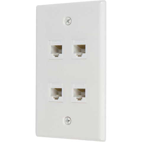 Ethernet Wall Plate 4 Port Cat6 Ethernet Cable Wall Plate Adapter