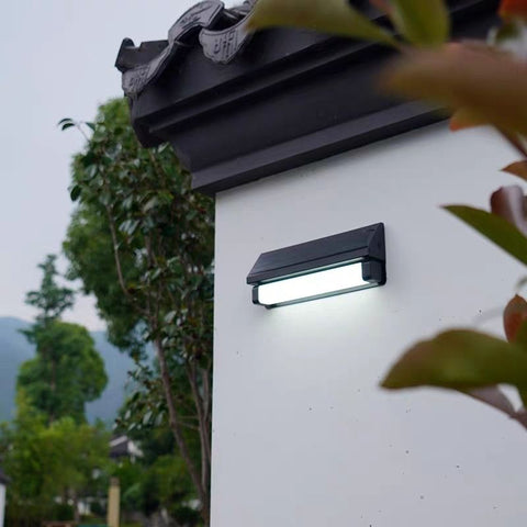 Solar LED Wall Light with Motion Sensor for Outdoor Walls and Business Signs