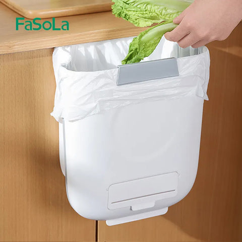 Fasola Collapsible Trash Can White 24*14.5*27cm