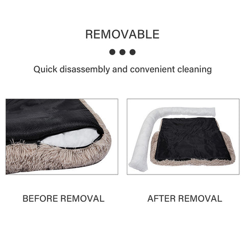 PawFriends Pet Sofa Bed Dog Calming Sofa Cover Protector Cushion Plush Mat L