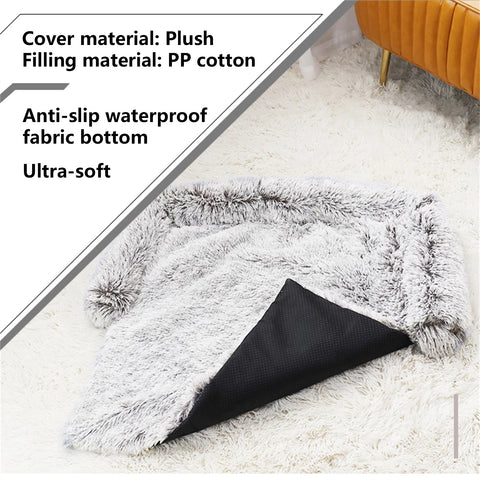 Kids Pet Sofa Bed Dog Cat Calming Waterproof Sofa Cover Protector Slipcovers M