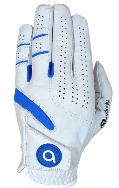 Awezingly Power Touch Cabretta Leather Golf Glove for Men - White (S)