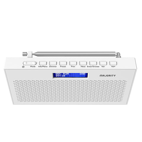 Majority Histon Compact DAB & FM Radio-White