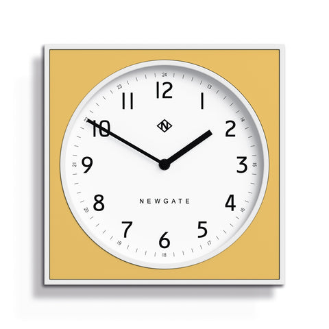 Newgate Burger & Chips Wall Clock Cheeky Yellow