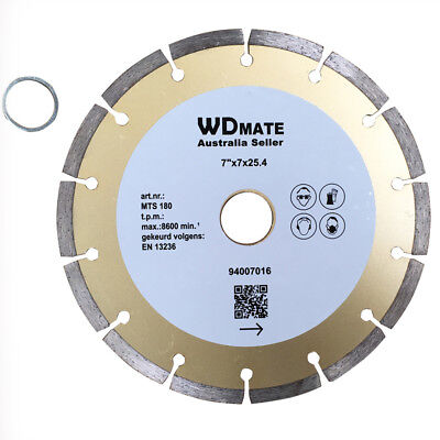 2x Diamond Cutting Blade 180mm 2.4*7.0mm 7" Dry Segment Saw Disc 25.4/22.23mm