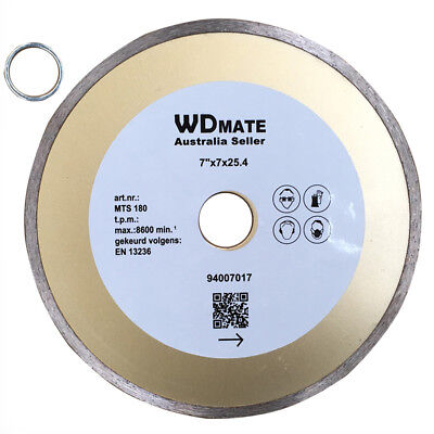2x Diamond Cutting Blade 180mm 2.3*5mm 7 Wet Circular Saw Disc 25.4/22.2mm Tile
