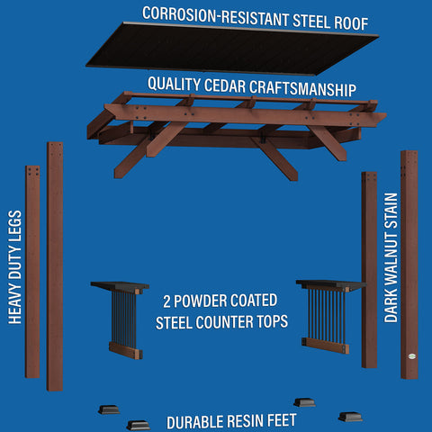 Backyard Discovery Saxony Grill/BBQ Electric Gazebo