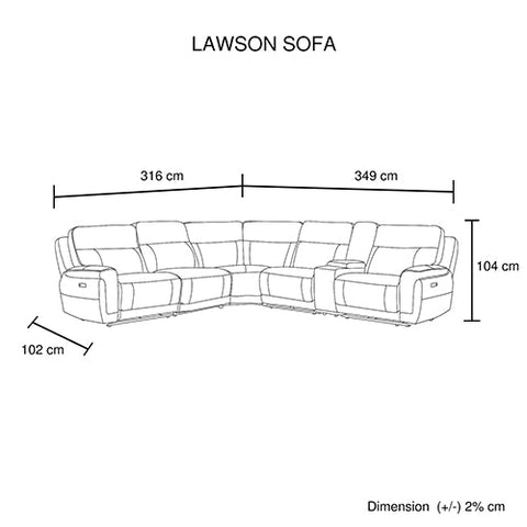 6 Seater Corner Sofa with Genuine Leather Black Armless Recliners Straight Console Lounge Set for Living Room