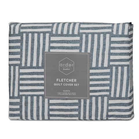 Fletcher PRINTED QUILT COVER SET - KING