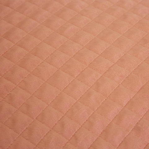 J.Elliot Home Adela Clay Pink Velvet Quilted Coverlet Set Queen/King