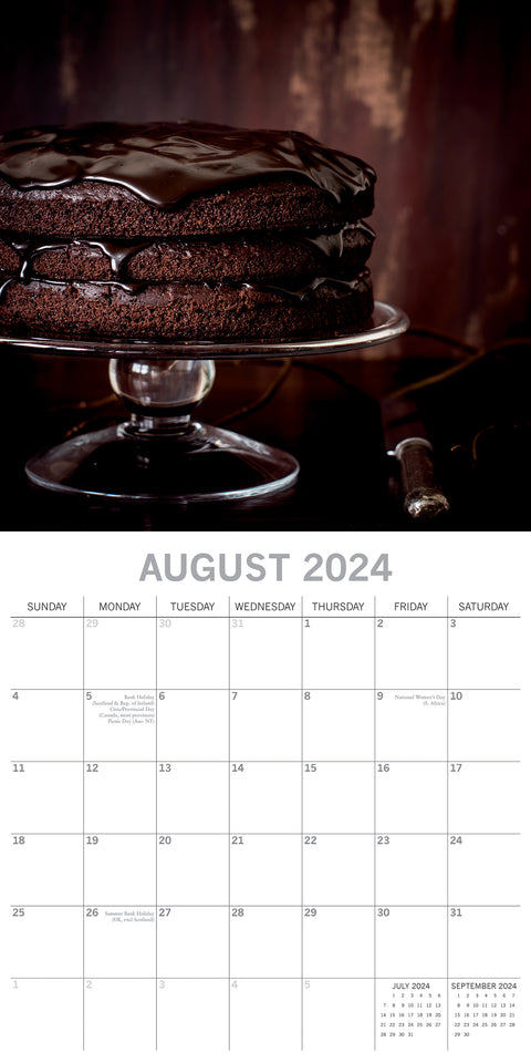 Chocolate - 2024 Square Wall Calendar 16 Months Food Planner Xmas New Year Gift