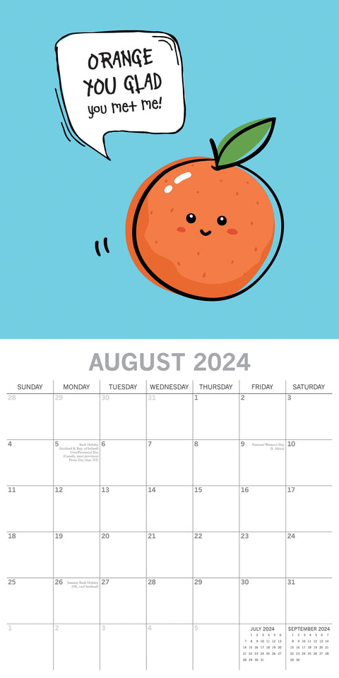 Avo Great Day 2024 Square Wall Calendar 16 Months Fun Planner Xmas New Year Gift