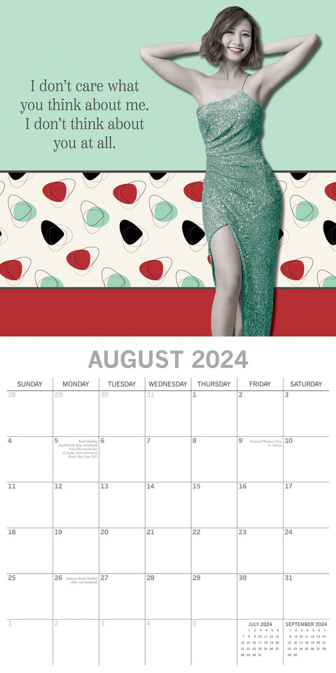 Bitchy Talk - 2024 Square Wall Calendar 16 Month Planner Christmas New Year Gift